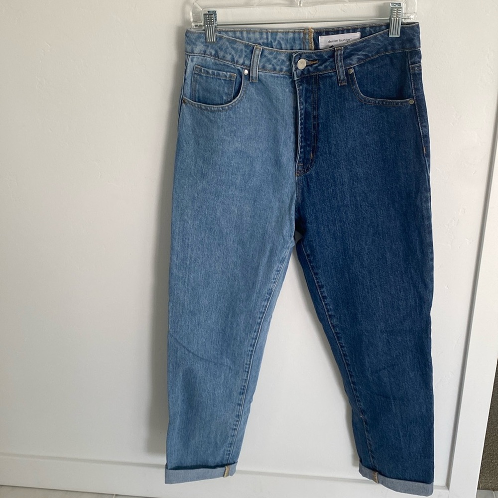 Denim Lounge Two-Tone Pants